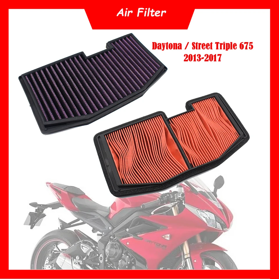 Motocykelový motor Vzduchový filter čistič vzduchu vzduchu Filter pre Triumph Daytona675 Street Triple 675 R 2013-2017