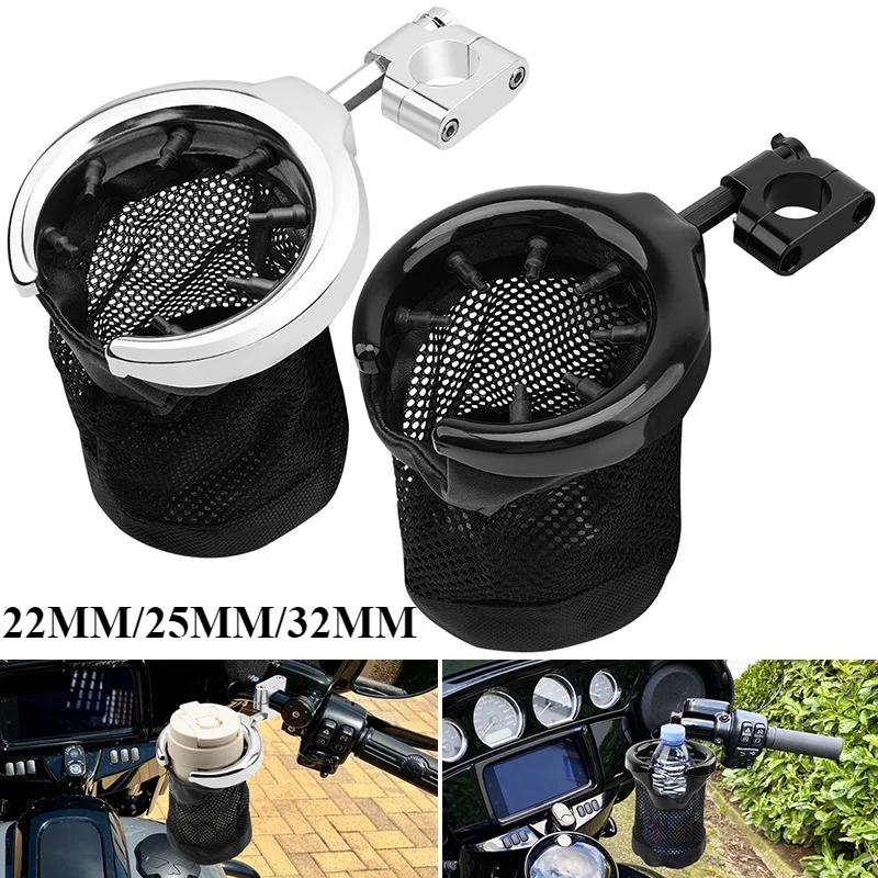 Motocykelový nápojový pohár držiak nastaviteľné držiak na riadidlá fľašu pre Harley Touring SoftAil Breakout Dyna Sportster Honda Yamaha