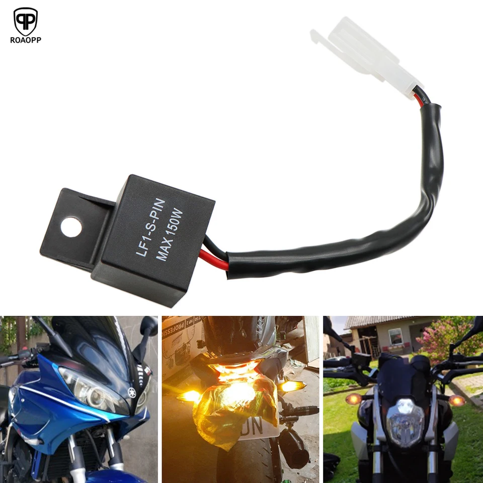 Motocykelový otočný signál Hyper Flash Roaopp 12a 2pin NS modifikuje elektronické relé LED blikateľov pre Honda Kawasaki Suzuki Yamaha