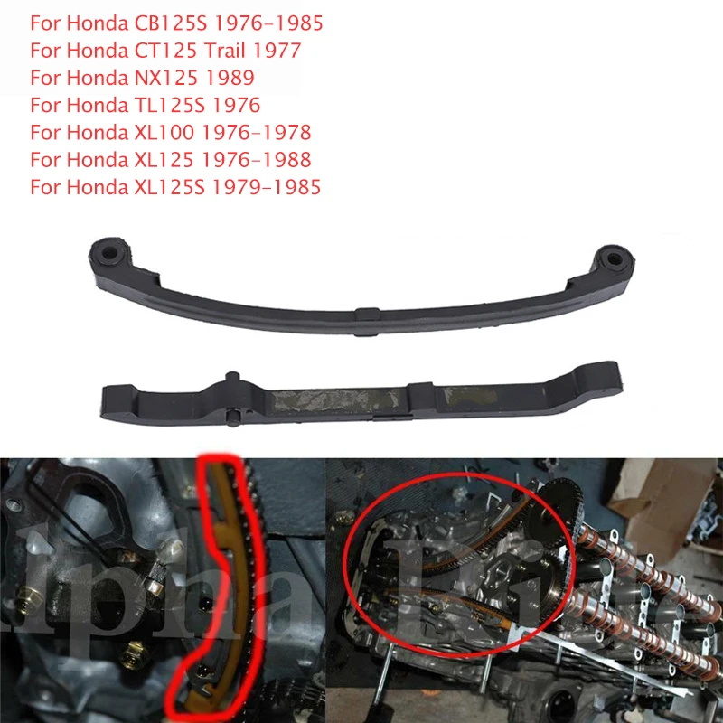 Motocykelový vačkový reťazec napínač a sprievodca Cover Chránič pre Honda CB100 K3 1976-78 XL 100 125 CT125 CB TL 125S