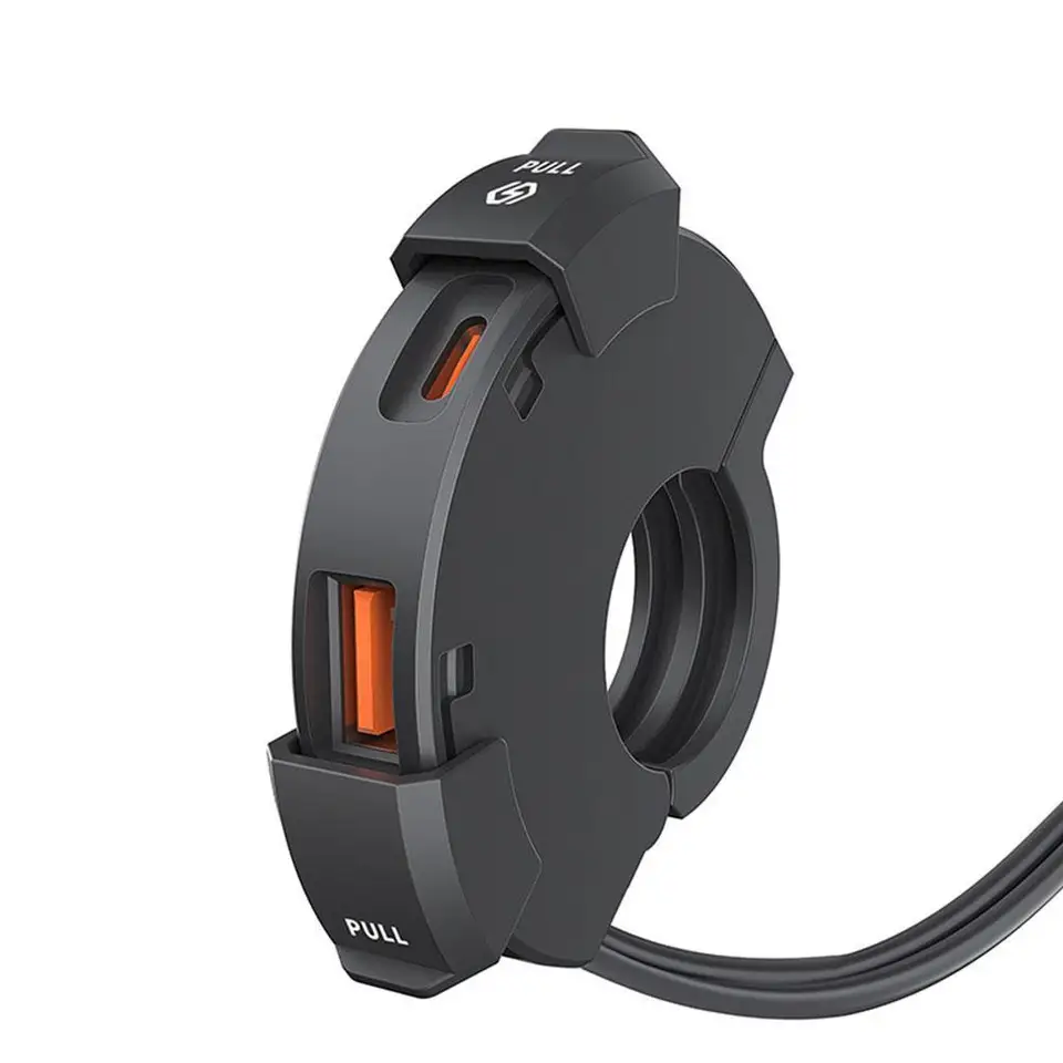 Motocykle Univerzálne QC3.0 USB nabíjačka Rýchle nabíjanie vodotesných riadidiel montáž