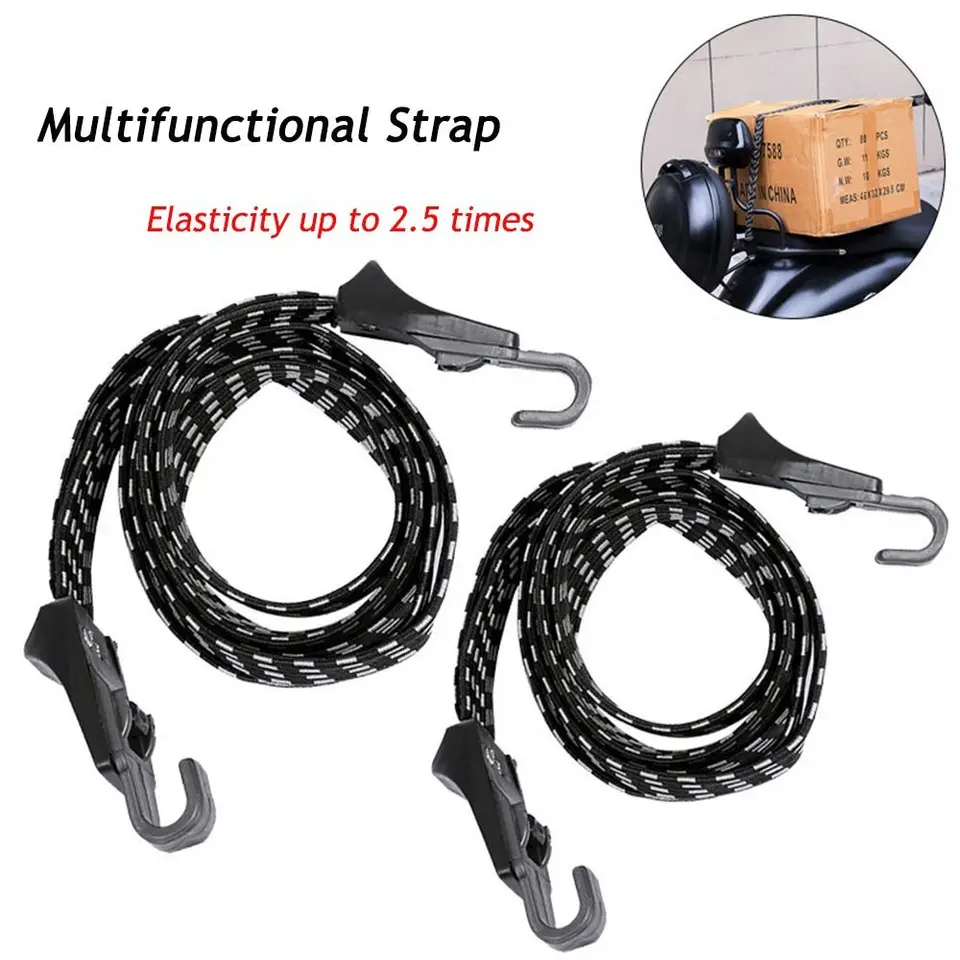 Motocyklová batožina Multitool gumový remienok s háčikmi pásma kravata kravata Elastic Belt Bicycle Accessories