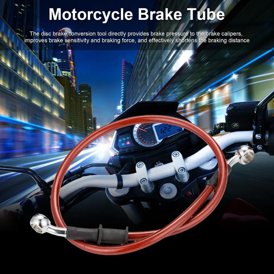 Motocyklová brzdová trubica na nečistoty bicykla z nehrdzavejúcej ocele Spletená hadica hydraulická zosilnenie brzdovej potrubia spojkovej olejovej trubice 40-200 cm