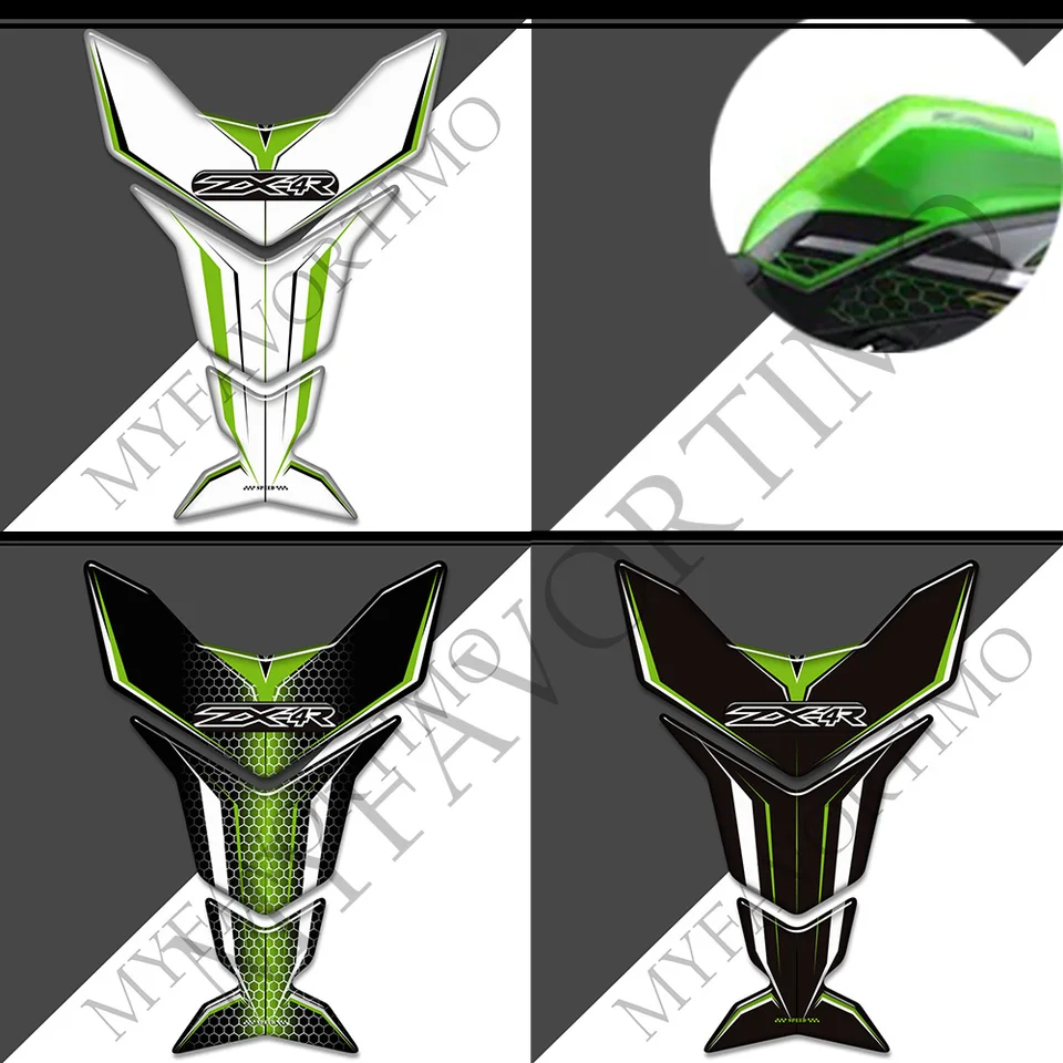Motocyklová chránič nádrže PAD PAD PALICKÝ OLEJ OLEKOM KONE RYBOVANIE KONE 3D STRECTICKY PRE KAWASAKI NINJA ZX-4R 400 ZX4R ZX 4R