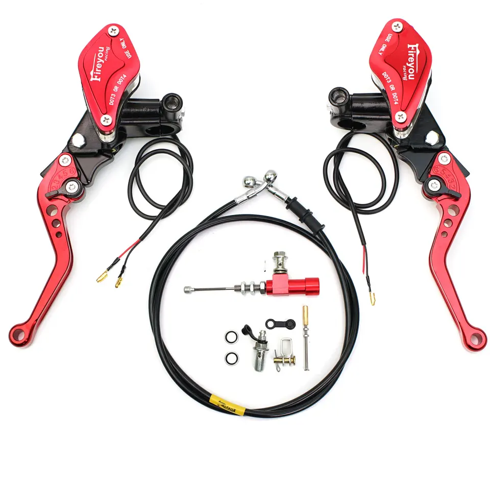 Motocyklová hydraulická spojková súprava brzdový hlavný valcový olejový olejový hadicový pák pre hadicové páky pre špinu bicykel Honda Yamaha Suzuki Kawasaki
