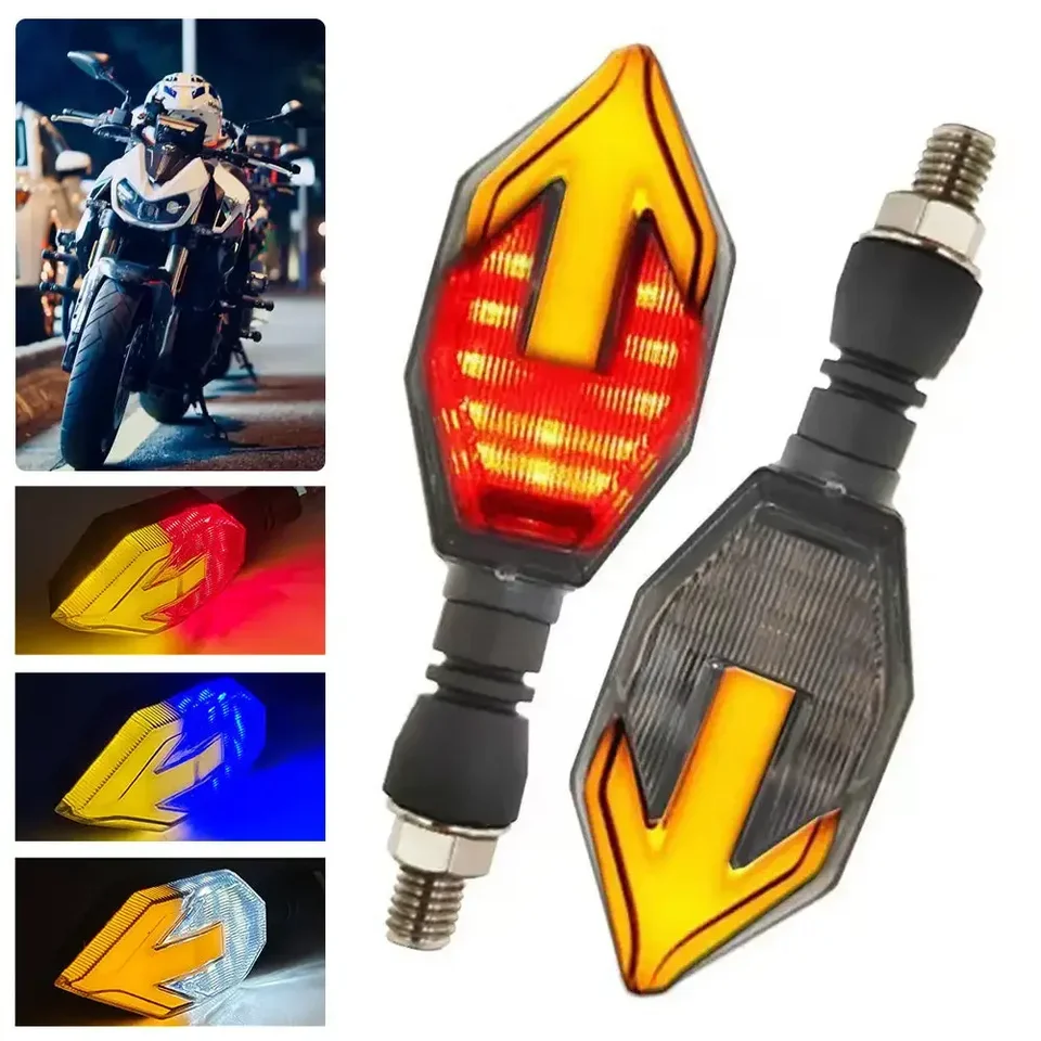Motocyklová LED signál s šípkou dvojfarebným smerovým svetlom LED Motorbike LED S smermi svetlo Motorycle príslušenstvo