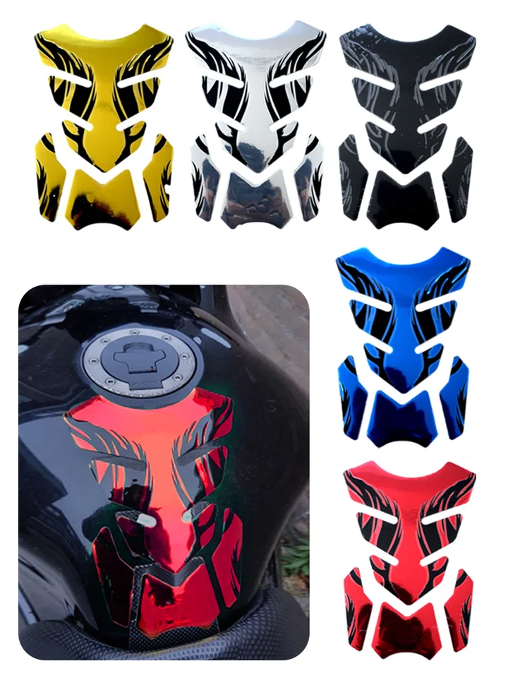 Motocyklová nálepka Fishbone 3D Tank Pad Oil Offect Cover pre Kawasaki Z900RS Moto prilba Suzuki Stiapky F800GS