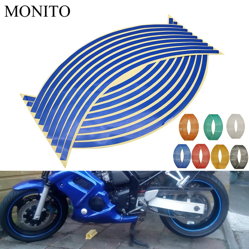 Motocyklová nálepka na nálepku Ruka páskového pásu RIM pre Honda Grom CB190R CBR250R YAMAHA FZ1 FZ6 YBR 125 BMW F800R BUELL
