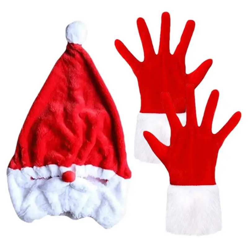 Motocyklová pokrývka hlavy Plyš na motorku Santa Claus Funny Head pokrývky s vianočnými rukavicami prilba dekorácie kryt santa claus klobúk