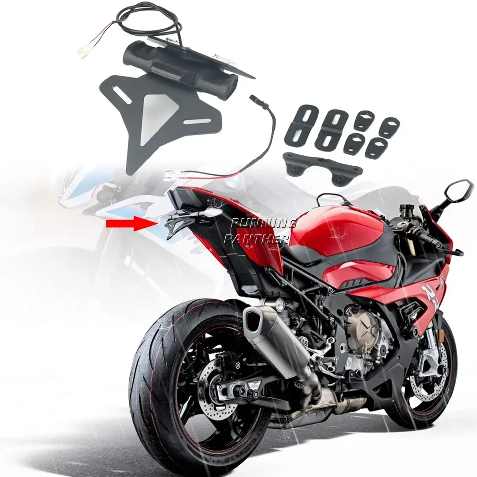 Motocyklová poznávacia značka držiak na číslo držiaka čísla s LED svetlom pre BMW M1000R 2019 2020 2021 2022 2023 S1000RR 19-22 S1000R 21-23