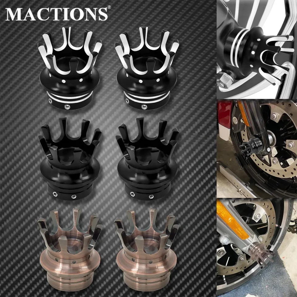 Motocyklová predná nápravná matica kryt skrutka pre Harley Touring Road Glide Road King Softail Breakout Dyna Street Bob Fat Bob V-Rod
