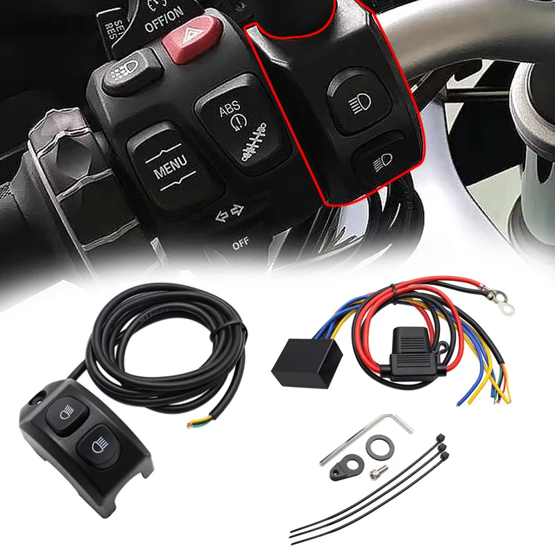 Motocyklová rukoväť hmlové spínač ovládacích spínačov SMART SMART RELE pre BMW F900XR R1200GS R1250GS ADV LC F850GS F750GS ADV adventure Black Black Black