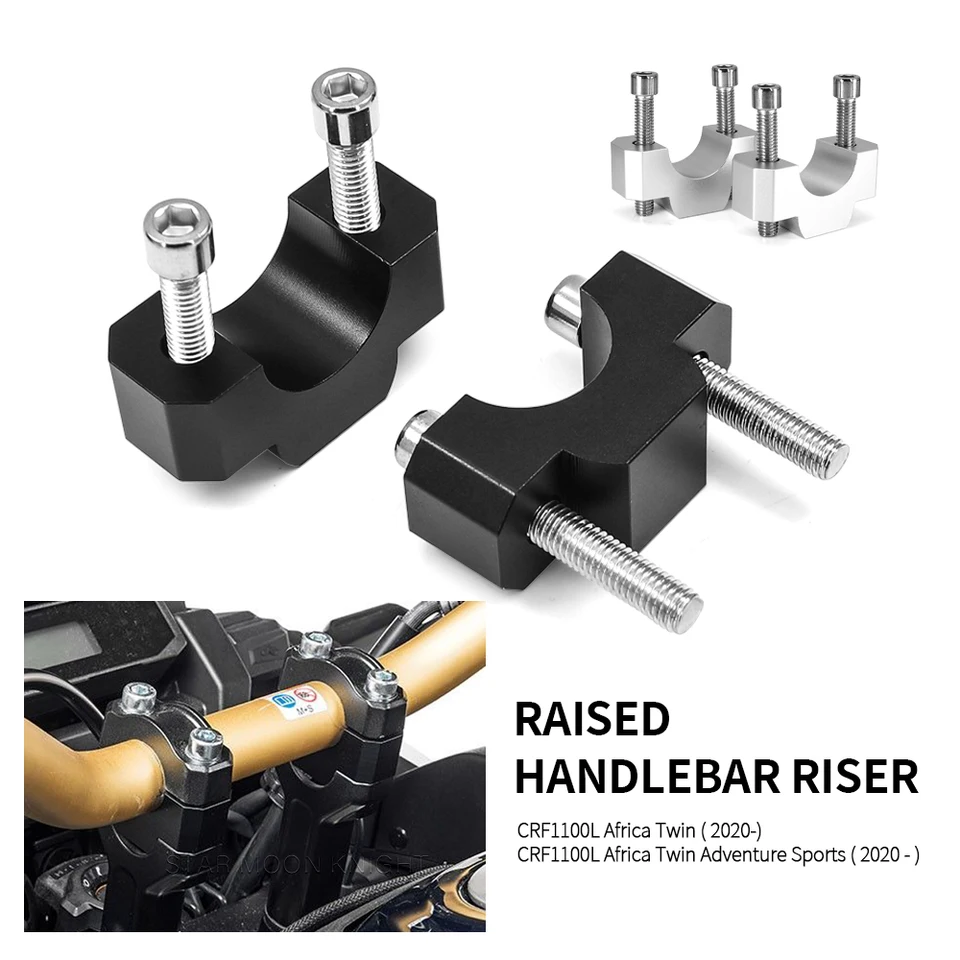 Motocyklová rukoväť stúpača Clamp Clamp predlžte držiak na riadidlá pre riadidlá pre Honda CRF1100L Africa Twin Adventure Sports CRF 1100 L