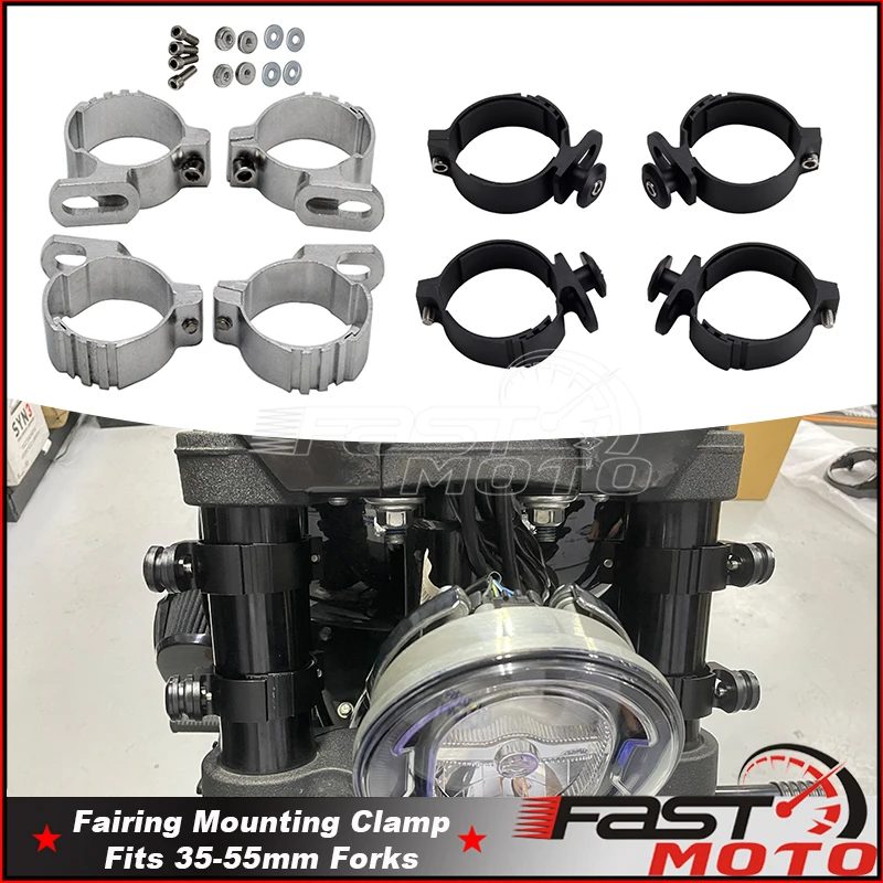 Motocyklová štvrť svetlometová kapotáž 35-55 mm 39 mm 41 mm 45 mm 49 mm CLAMP Mount pre Harley Sportster XL 883 1200 Dyna Softail