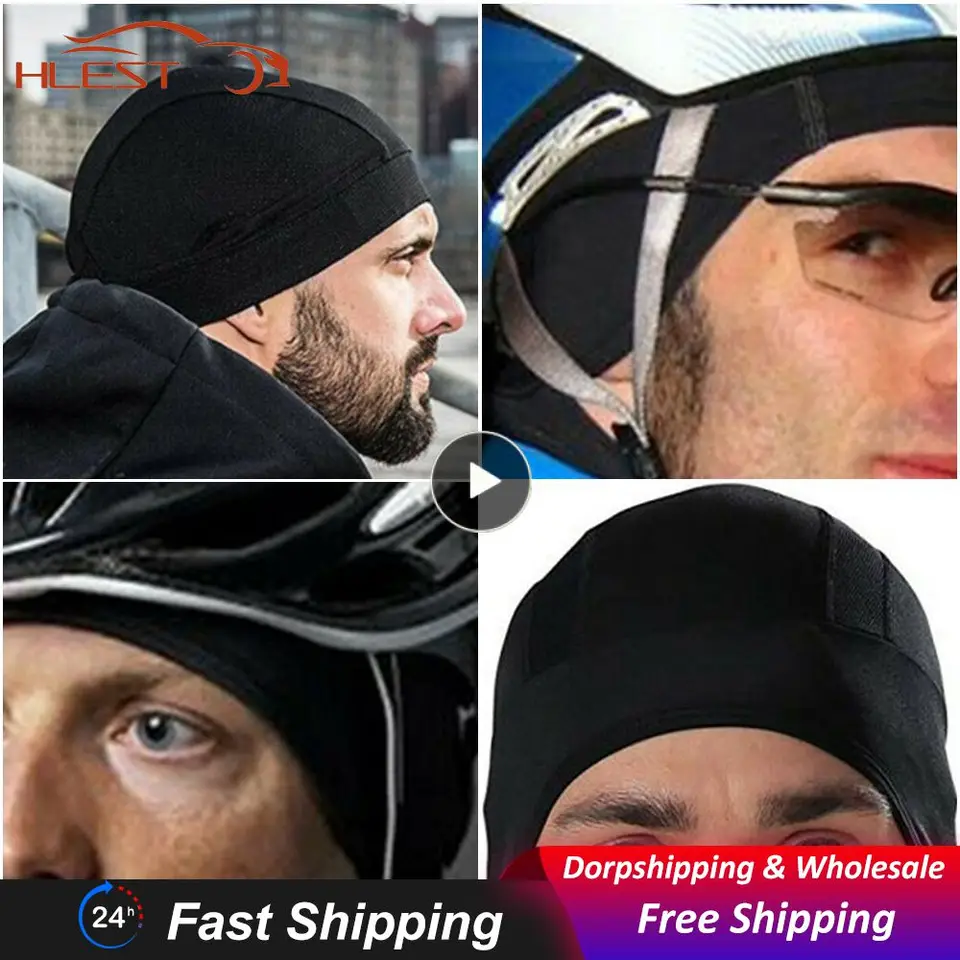 Motocyklové cyklovanie Rýchlo priedušné vlhkosť pod voči prilbe Innerlined Dome Sport Capmotor príslušenstvo