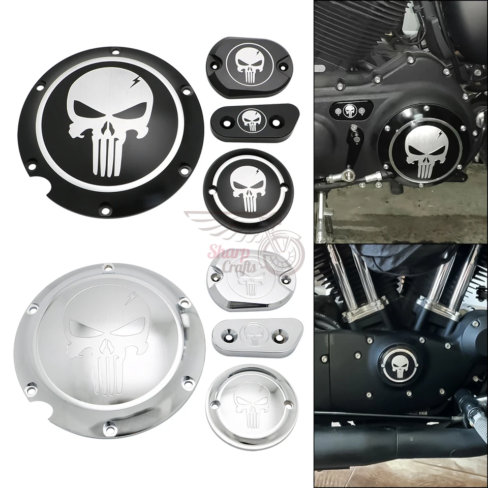 Motocyklové diely Derby Timer Timing Časové kryty pokrývajúce hlavný obal na reťaz valca pre Harley Sportster Iron XL883 XL1200