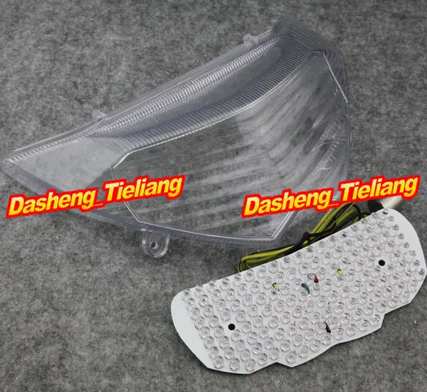 Motocyklové integrované LED Taillight Tail Light Turn Signály pre Suzuki Bandit 650 1250 2009 2010, Clear Color