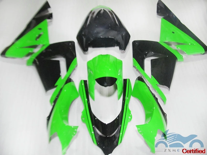 Motocyklové kabínové súpravy pre Kawasaki Ninja ZX10R 2004 2005 2005 ABS plastové cestné veľtrhové kapotáž 04 05 ZX-10R Green Black BK56