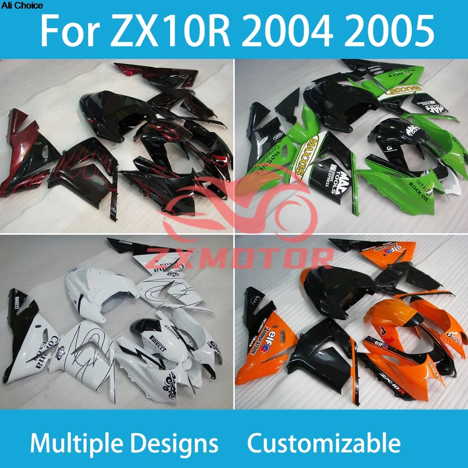 Motocyklové kapotáže pre kawasaki ninja ZX10R 04 05 ZXMT Fairing Bodywork Kit