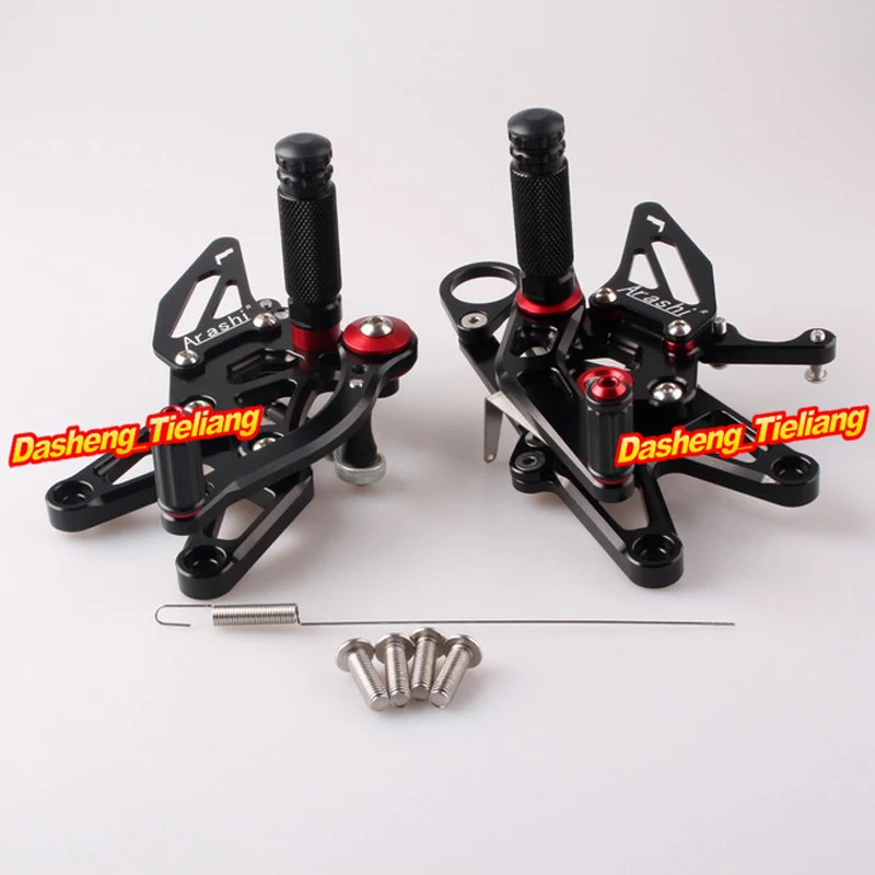 Motocyklové nastaviteľné zadné stopy Footpegs Footrests Foot REST PEGS Držiak súpravy pre BMW S1000RR 2010 2012 2012 2013