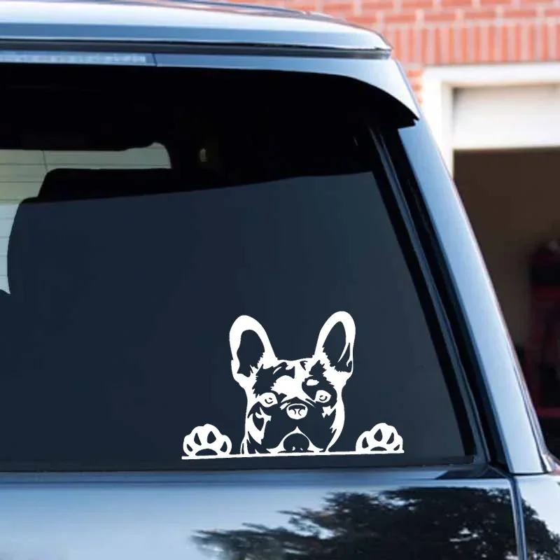 Motocyklové nálepka labky Up francúzsky buldog francúzsky psí dekorácia vinyl reflexný laser 3D nálepky automobilov Styling