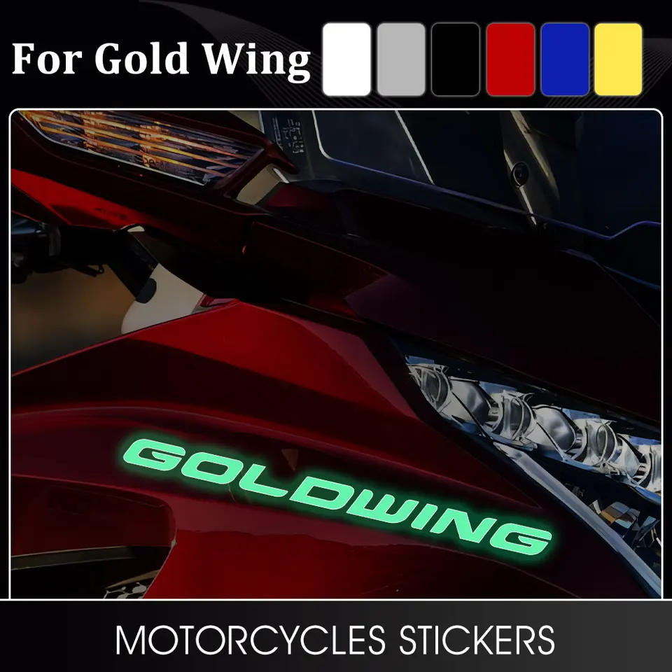 Motocyklové nálepky na nálepky nálepky Zlaté krídlo príslušenstvo 1800 pre Honda Goldwing GL1800 GL1500 GL1200 GL 1200 1500 2012 2018 2023