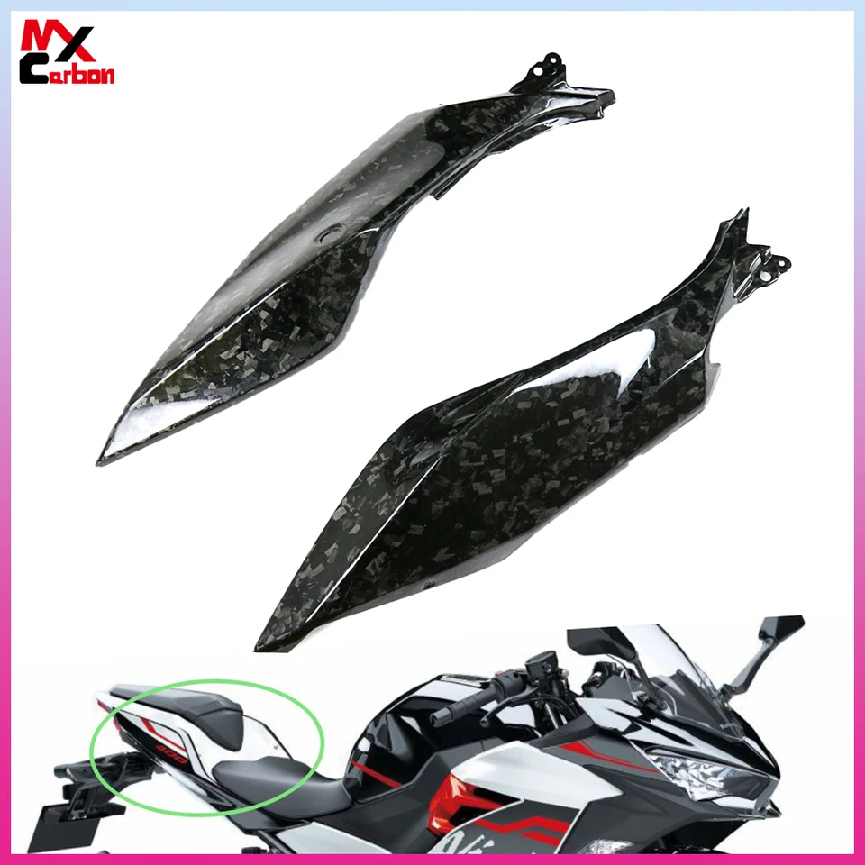 Motocyklové panely zadných sedadiel pre kawasaki Ninja 400 2018 2019 2020 2021 2022 2023 Plné kapotáž na strane uhlíkových vlákien