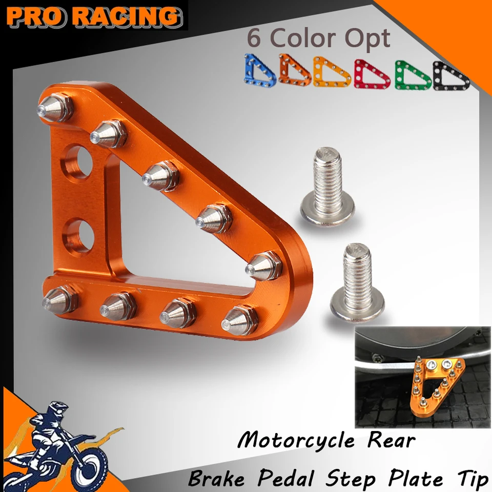 Motocyklové príslušenstvo CNC CNC zadné brzdové pedály Krok Tip Tip Plate pre KTM XC XCF XCW SX SXF EXP EXP TPI 6D 250 300 350 2017-2023