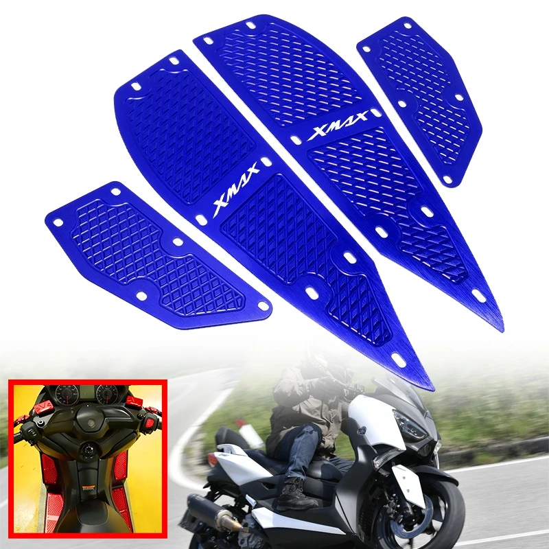 Motocyklové príslušenstvo CNC Foot Resss Footrest Footpads Pedals Cover Plate Fit Fit for Yamaha Xmax 300 X-Max 250 300 2017-2021