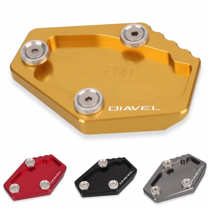 Motocyklové príslušenstvo CNC Kickstand Sidestand Stand Extension Zväčšenie podložky pre Ducati Diavel 1260 Diavel1260 2019-2023
