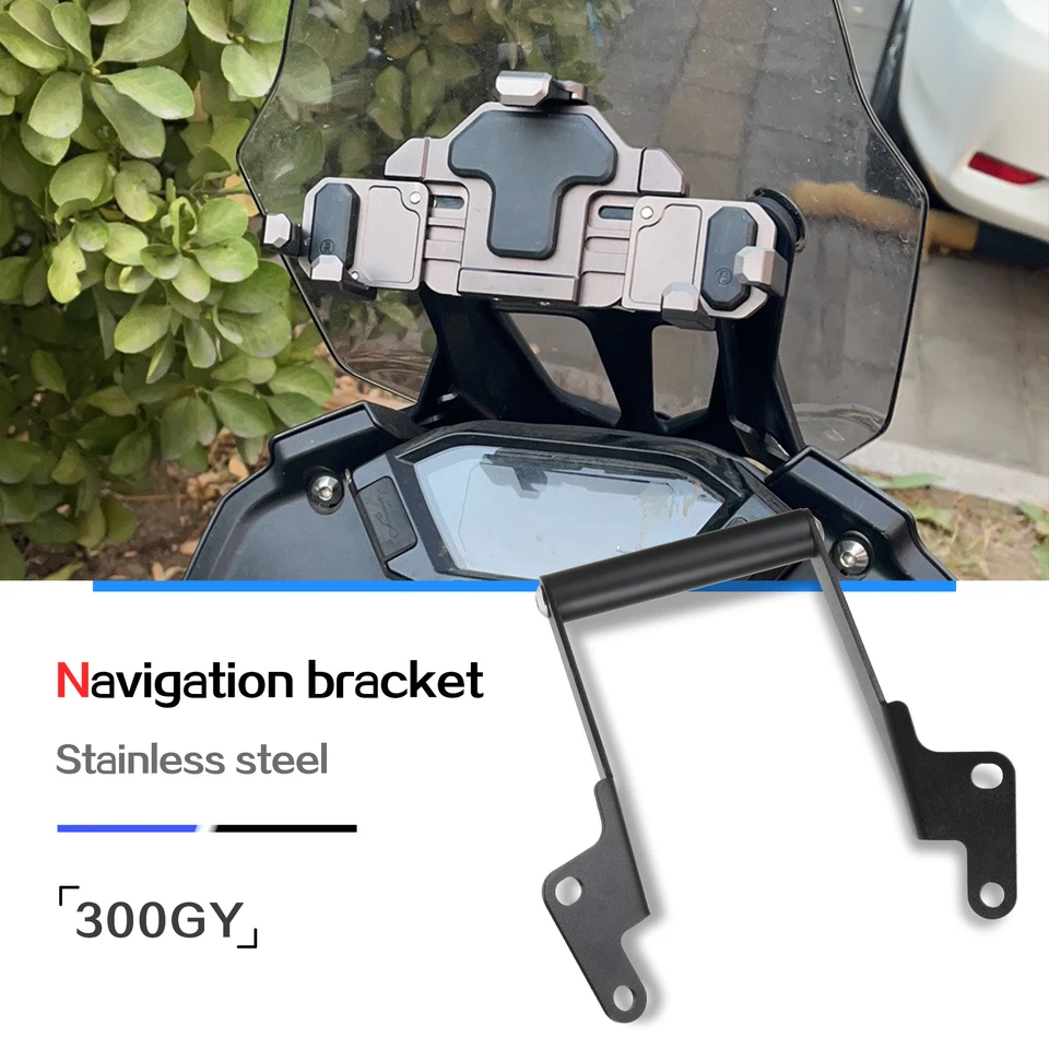 Motocyklové príslušenstvo Držiak mobilných telefónov Podpora podpora GPS navigačné doskové držiak pre Loncin VoGE 300 Rally 300 Gy 300Gy