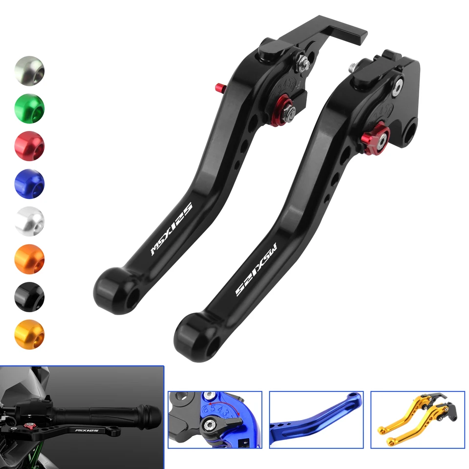 Motocyklové príslušenstvo Krátke brzdové pákové rukoväte pre Honda MSX125 GROM 2013-2023 MSX125SF 2016-2023