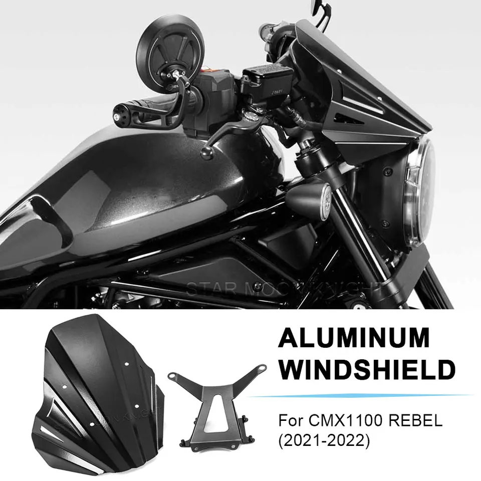 Motocyklové príslušenstvo pre Honda CMX1100 Rebel 2021 2022- Čelné sklo hliníka veterného štítu DEFLECTORE CMX 1100