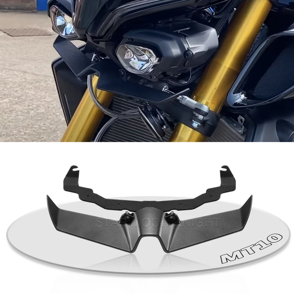 Motocyklové príslušenstvo pre Yamaha MT10 MT 10 SP MT-10 2022 2023 2024 Nahý predný spojler krídla aerodynamické krídlo Kit