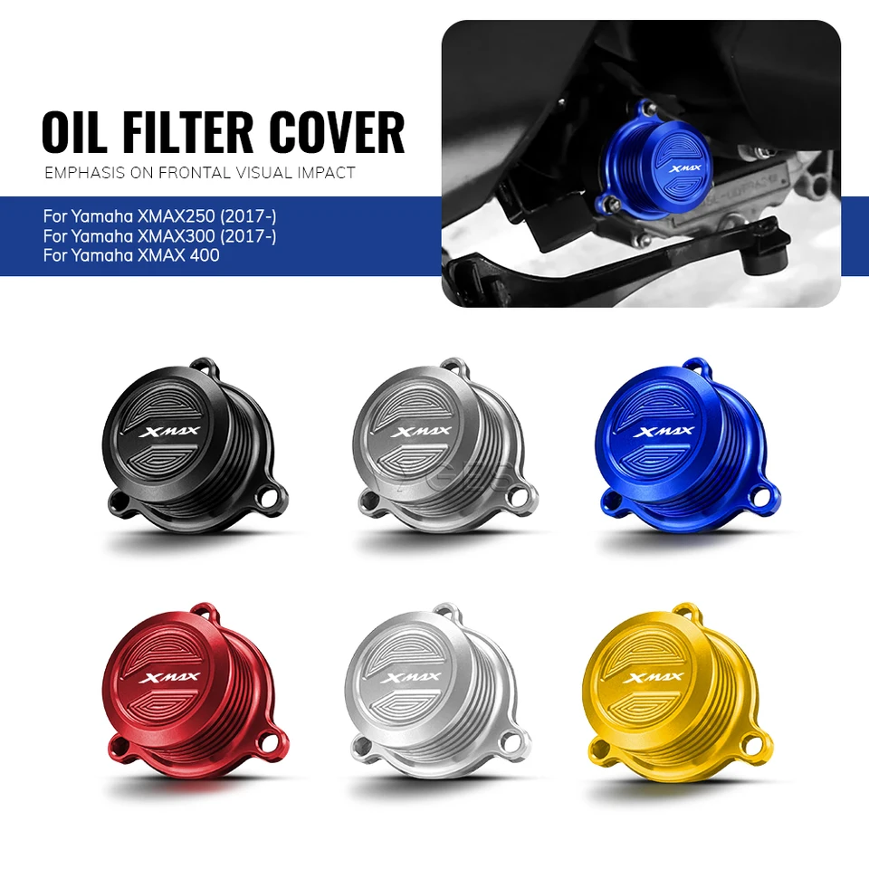 Motocyklové príslušenstvo vodný olej palivového filtra Filter Nádrž na chladenie krytu uzáver pre Yamaha X-Max XMAX 125 250 300 400 2017-