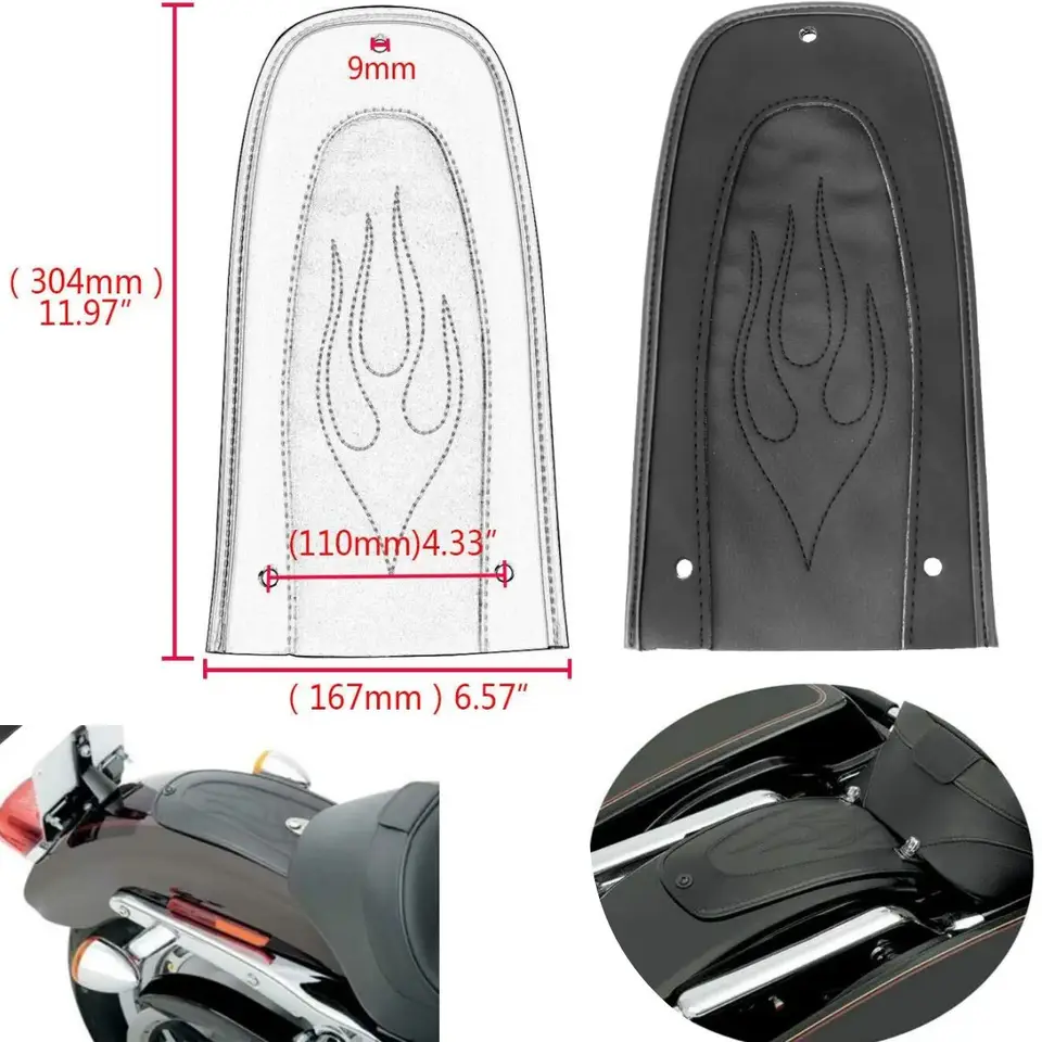 Motocyklové príslušenstvo Čierna koža diamantový zadný blatník pre Harley Sportsters XL883 XL1200 XL 883 1200 2004-2016
