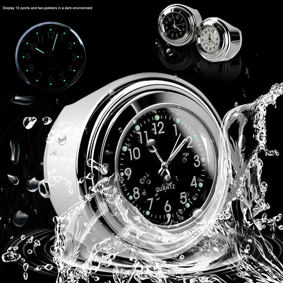 Motocyklové riadidlá Quartz Watch Waterproof Motokross Accessories pre Yamaha Dragstar 1100 pre víťazstvo Kingpin Vegas Hammer S