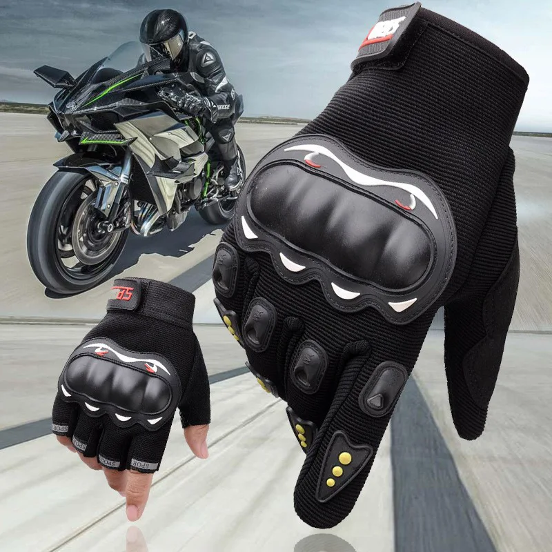 Motocyklové rukavice cyklistické športové motocykle rukavice Vonkajšie pánske závodné auto anti sklz tvrdé škrupiny dotyková obrazovka taktické rukavice