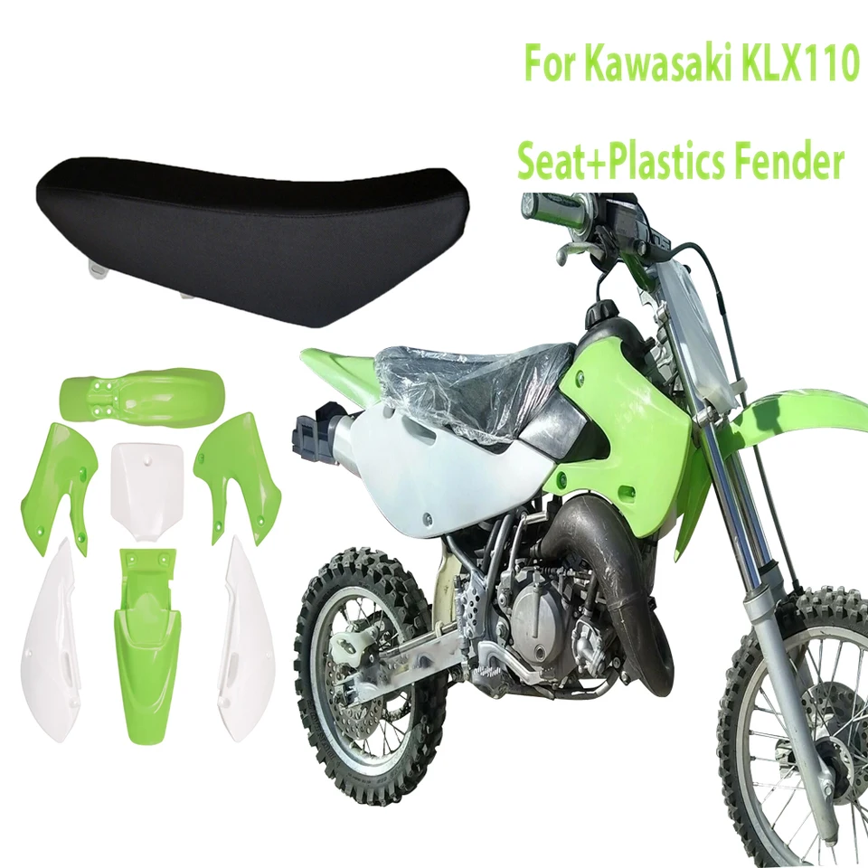 Motocyklové sedadlo +kapotážna súprava pre Kawasaki KLX 110 KX65 110cc 125cc 140cc