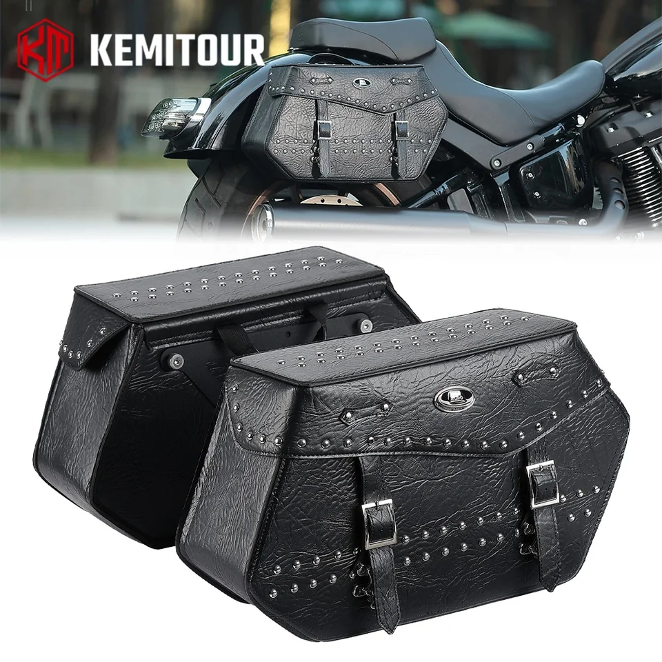 Motocyklové sedlové tašky 26l PU kožené cestovné batožinové tašky sedlové tašky pre modely softvéru FXST FLHC FLHCS FLFBS FLSTC Príslušenstvo