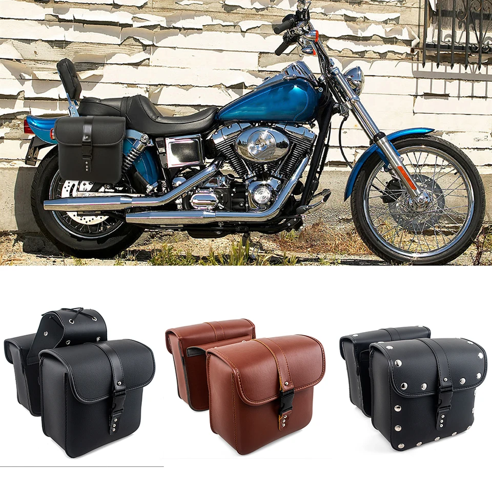 Motocyklové sedlové tašky batožina čierna/ hnedá bočná bočná taška na sedlové tašky pre Harley Sportster XL883 XL1200 XL 883 1200
