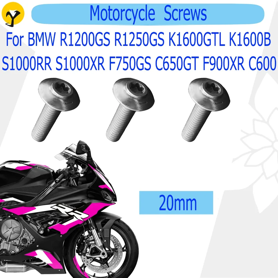 Motocyklové skrutky pre BMW R1200GS R1250GS K1600GTL K1600B S1000RR S1000XR F750GS F850GS C650GT C600 F900XR FAIRING Príslušenstvo