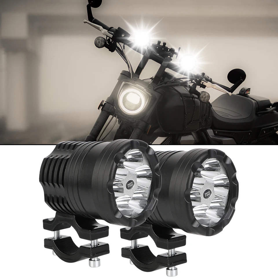 Motocyklové svetlo pomocné hmlové žiarovky Zostava LED svetlometový svetlomet pre BMW Honda Kawasaki Cafe Racer 12V