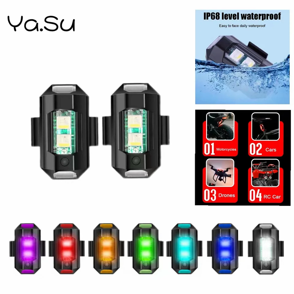 Motocyklové svetlá LED DRON DRON SLOBE LIGHT Univerzálne anti-kolekčné bicykle nočné lietajúce mini blikajúce výstražné signálne svetlo