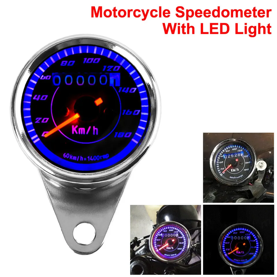Motocyklové tachometre motolórneho príslušenstva Motor Motor Motor Motor s LED svetlom Universal