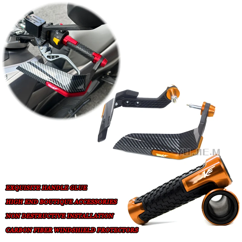 Motocyklové uhlíkové vlákno CNC Handguard 22 mm 24 mm pre vojvodu 125 200 390 Duke125 Duke200 Duke390