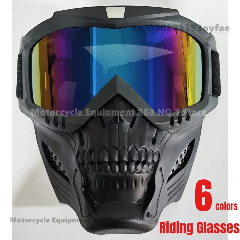 Motocyklové veterné jazdecké okuliare lyžovanie retro maska ​​Outdoor okuliare mimo cesty Športové motocyklové vybavenie Slnečné okuliare