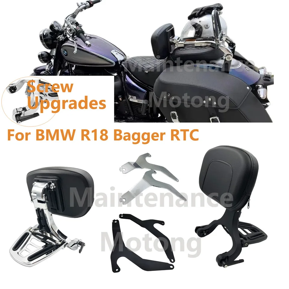 Motocyklové viacúčelové operadlo cestujúceho vodiča so skladacími batožinovými stojanmi Sissy Bars for BMW R18 Bagger RTC