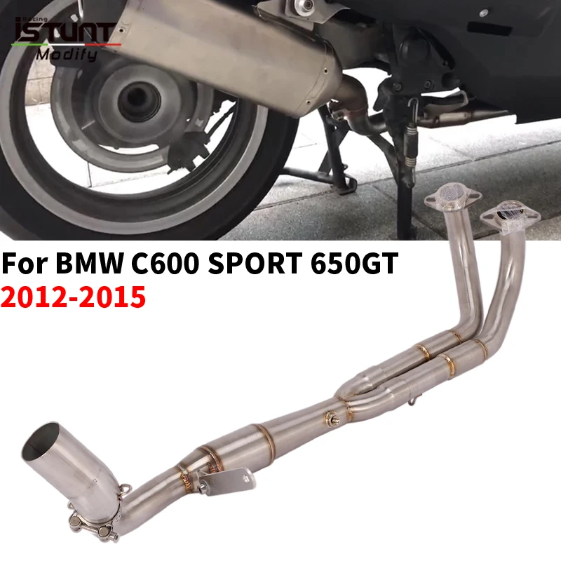 Motocyklové výfukové úniky Moto modifikované s katalyzátorovým predným prepojením potrubia pre BMW C600 Sport 650GT 2012 2013 2014 2014