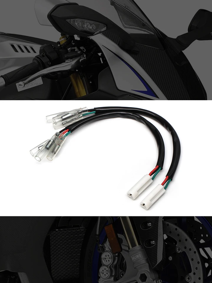 Motocyklové zákruty Signály drôtového adaptéra 3 drôtové konektory Príslušenstvo pre Yamaha YZF600 R6 YZF-R6 XSR Tracer 700 900 YZF R1 R3
